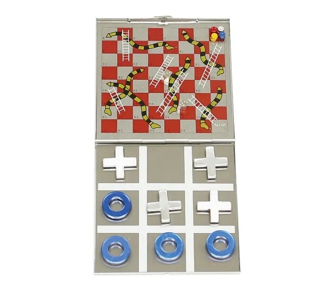 Alu.Magnetic Dart & Tic Tac Toe 2 In 1 Mini Game Set