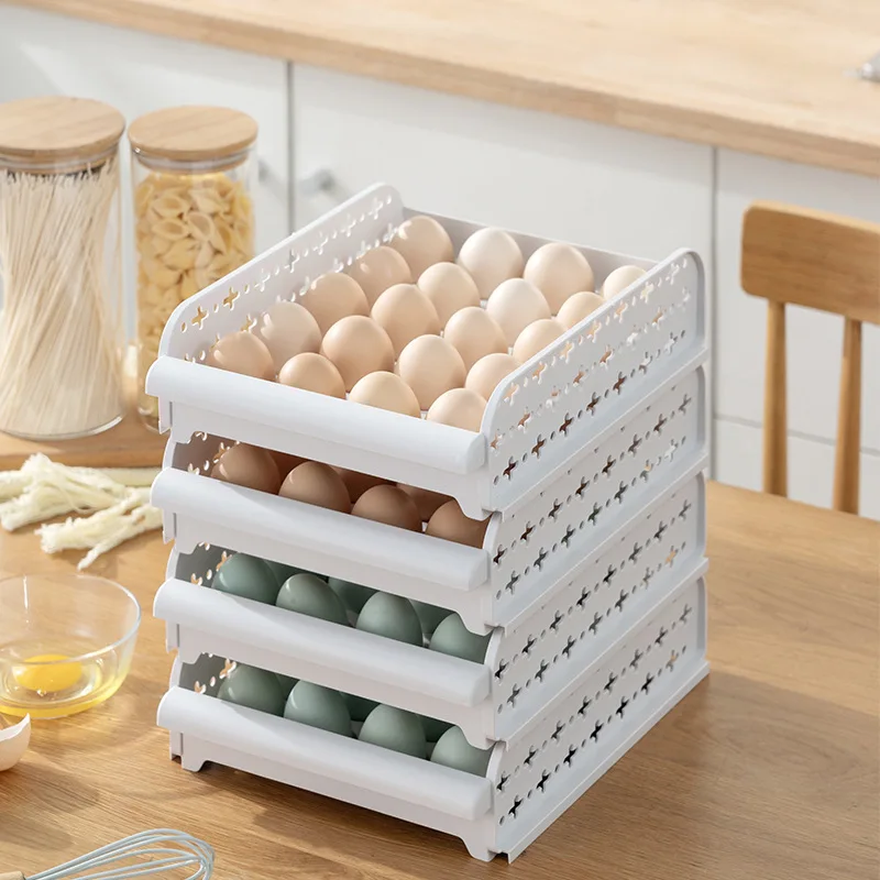 Wholesale Refrigerator Organizer Egg Storage Box Drawer Type Egg Holder Egg Storage Tray Container Box
