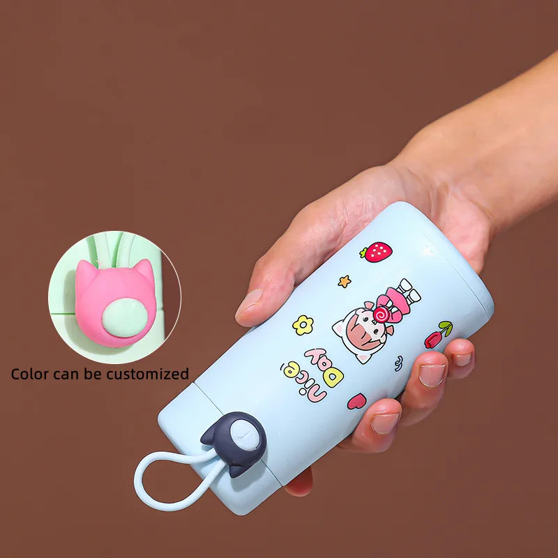 2023 Best Seller 300ml Bpa Free Glass Kids Water Bottle With Custom Printing Rabbit Bottle