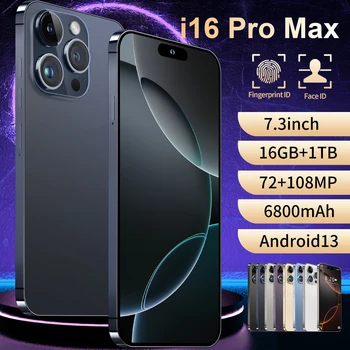 original I16 Phone 16 Pro Max Neuf 6.7 Inch 12gb + 512gb Clone Smartphone 8-core Celulares 14 Pro Max Unlocked Mobile Phone