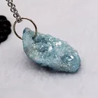 Stone Pendant Wholesale Natural Agate Necklace Crystal Tooth Original Stone Dazzling Irregular Diy Pendant