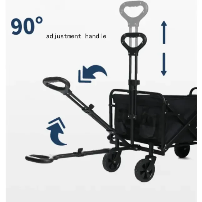 2024 Foldable Beach Handcart Practical Camping Garden 100kg Handcart Portable Foldable Outdoor Handcart