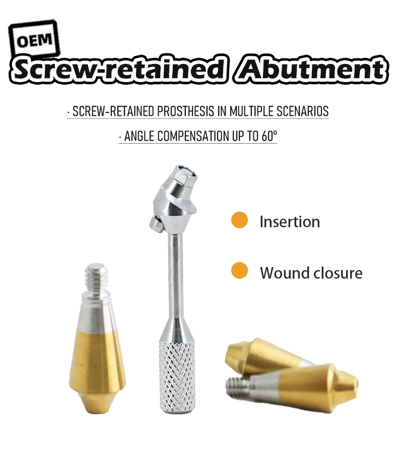 Multi Function Implant Abutment for Osstem Multi-unit Abutment Impression Post MUA Analog Healing Cap for Screw-retained Abument manufacture