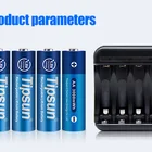 Charger Tipsun 1.5v 3000mwh Battery Charger With 4 Aa Rechargeable Battery For Toy