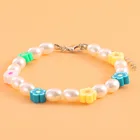 Pearl Bohemia New Fashion Handmade Colorful Daisy Resin Flower Pearl Beaded Necklace Choker For Women