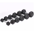 Gym Fitness Gym Gym Weights Dumbbells Hex Rubber Coated 5kg Dumbbells Adjustable Set