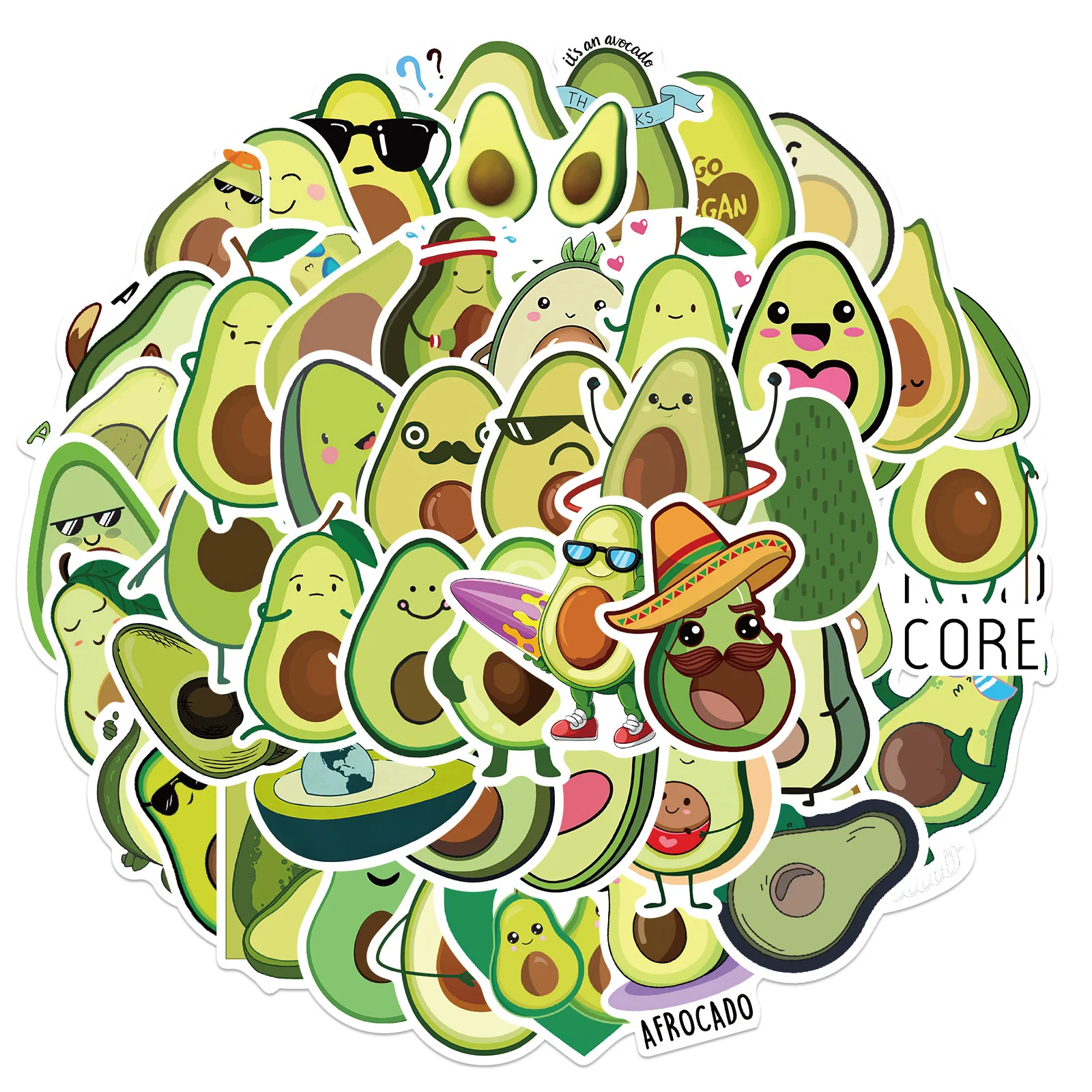  Avocado Sticker Set