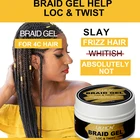 Hair Gel Gelhair Wholesale All Day Locks Hair Braiding Gel Extra Hold Private Label Strong Loc Gel For Braids