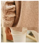Cashmere Sweater Fashionable Winter Oversized Round Neck Cashmere Knit Sweater Lady Pullover For Women