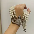 Charm Women Women Necklace Chic Rhinestone Pearl Pendant Charm Chain Necklace For Women Jewelry