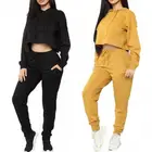Sweatshirt High Quality Fashion Two-Piece Set Hip Hop Cropped Pullover Womens Hoodie Sweatshirt Suits For Young Girls
