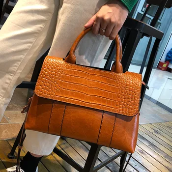 2020 new fashion ladies handbags Custom Vintage Genuine Women Real fashion large capacity messenger bag cowhide shoulder handbag
