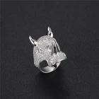 Cz Ring Fashion Hip Hop Jewelry CZ Iced Out Gold Plated Ring Rhino Ring