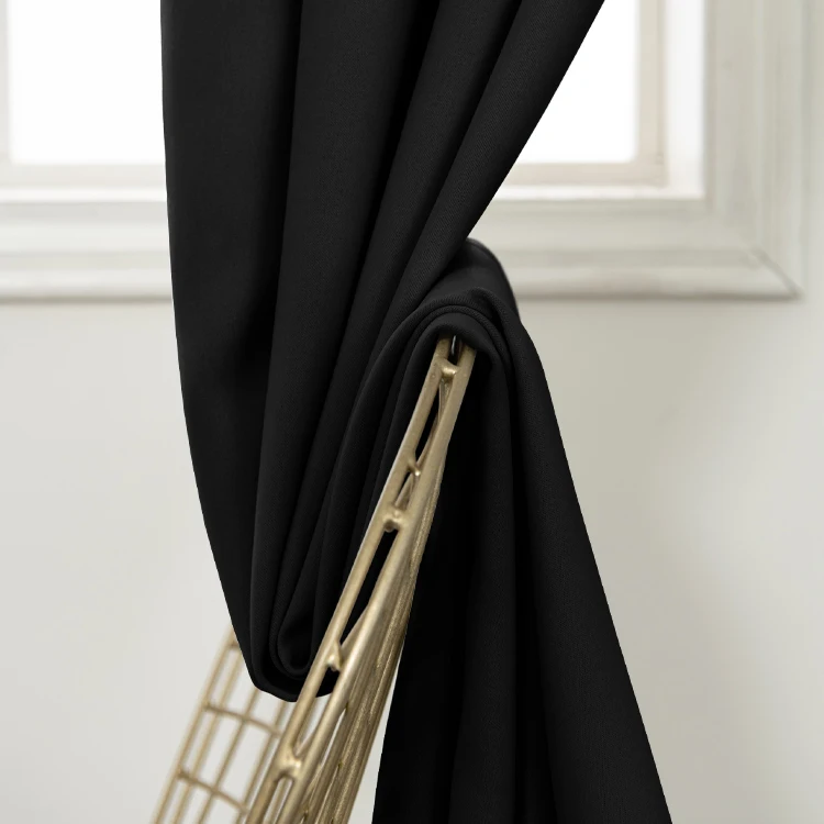 Hot sale ready made blackout luxury hotel use european curtains with custom logo