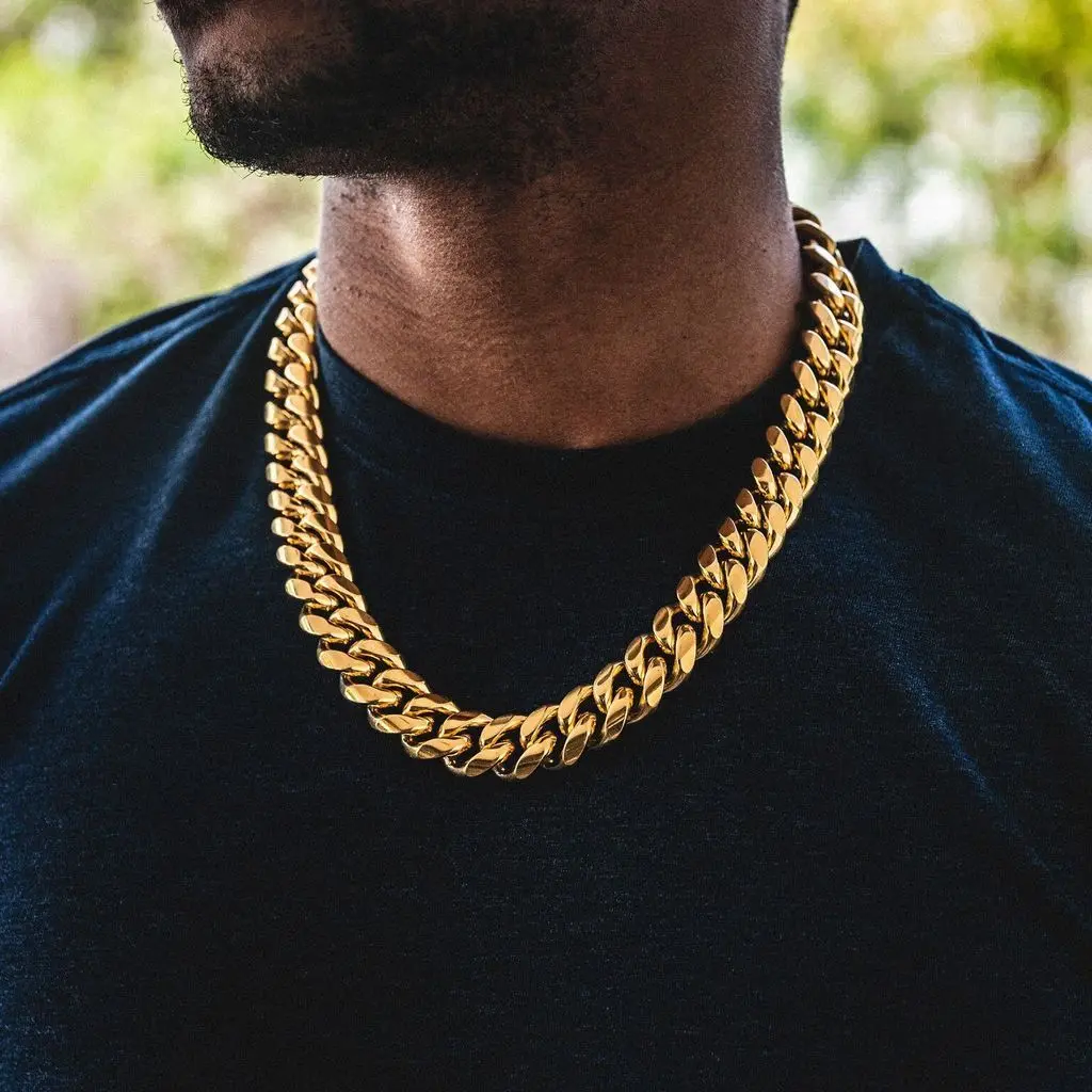 Oh Men's Hip Hop Cadenas Acero 