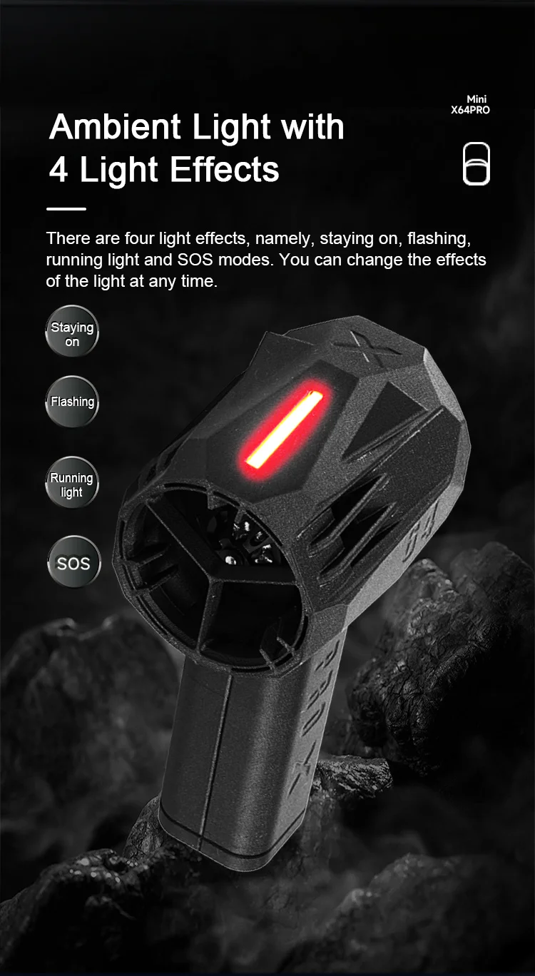 HamGeek迷你X64PRO 950W 240千米/h暴力风扇第5代涡轮喷气风扇,带1500g推力64毫米风道