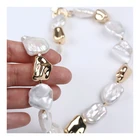 Pearl Necklace Pearl Made In China Superior Quality Irregular Freshwater Keshi Bead Pearl Necklace