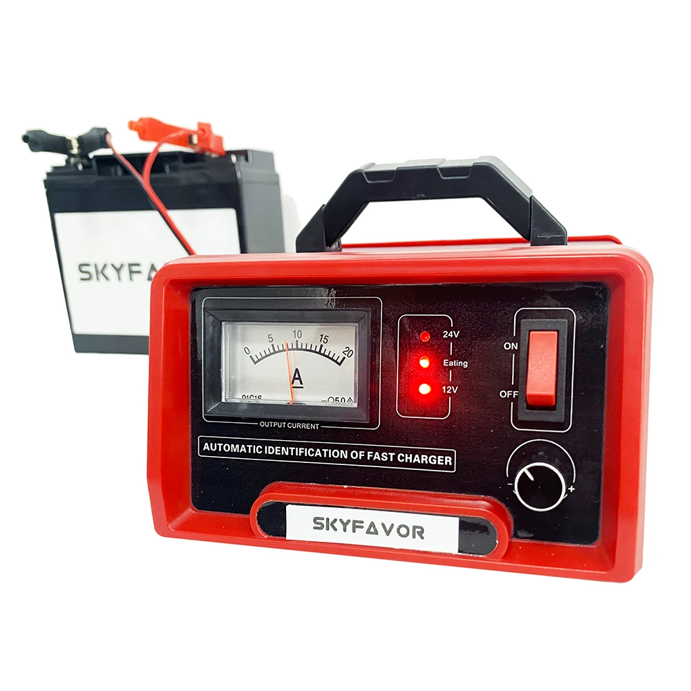 Automatic 12V 24V battery charger 12V 24V 10A adjustable fast truck motorcycle car battery charger for gel agm lead acid