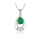 Jade Pendant Jade Design Pendant Water Drop Grreen Jade Stone Pendant Jewelry Making Supplies