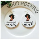 Earrings Earring Africa Black Earrings Wooden Earring Bundle Earrings Black Matter