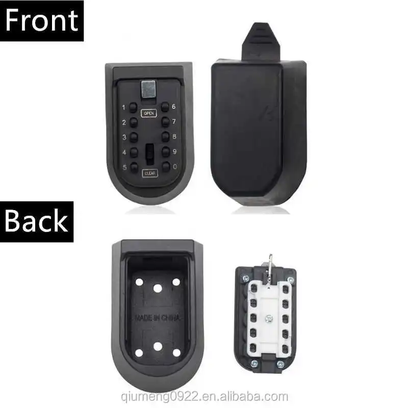 Storage Wall Mounted Black Security Key Locker Outdoor Combination Hide Key Safe Lock Box