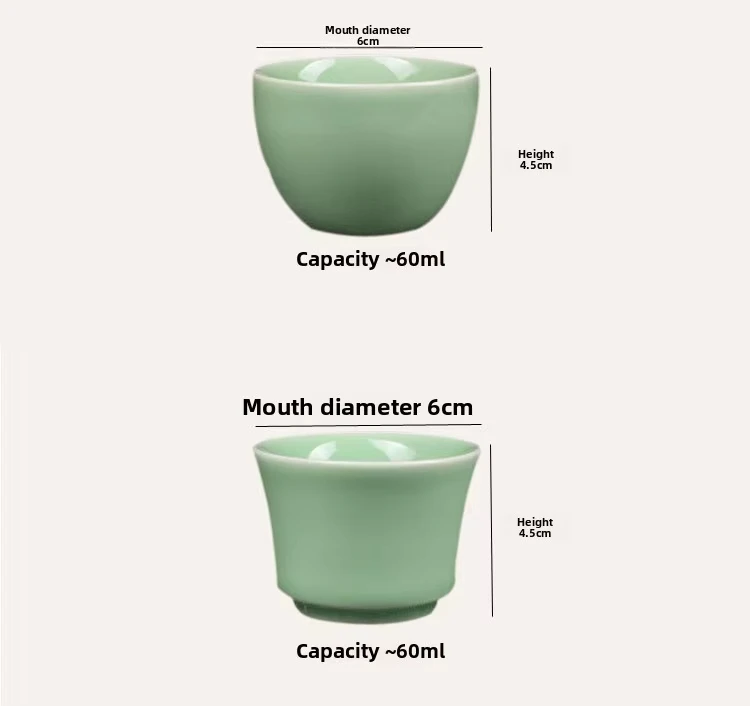 product wholesale longquan celadon tea set kung fu small ceramic tea cup classic design style drinking customized water ceramic cup-7