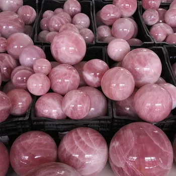 Wholesale High Quality Rose Quartz Ball Polished Mini Rose crystal balls sphere For Sale