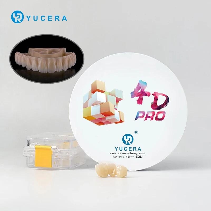 YUCERA 4D PRO Zirconia Block Dental Laboratory Supplies 4D Zirconio Multilayer Disc for Full Arch