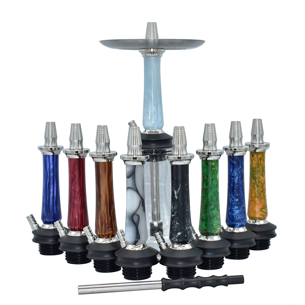 New Design Hot Sale Whole Set Aluminum Hookah Shisha Glass Hookah