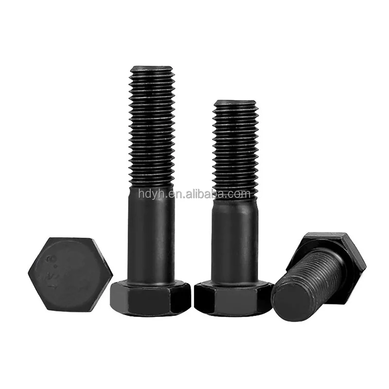 Hex Bolt M5 Half Thread Black Oxidation DIN933/DIN931 Screw Custom Manufacturer RoseMary in China - supplier