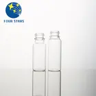 Glass Caps Glass Vial 5ml 3ml 5ml 7ml 10ml Clear Or Amber Tubular Glass Vials With Screw Neck Caps