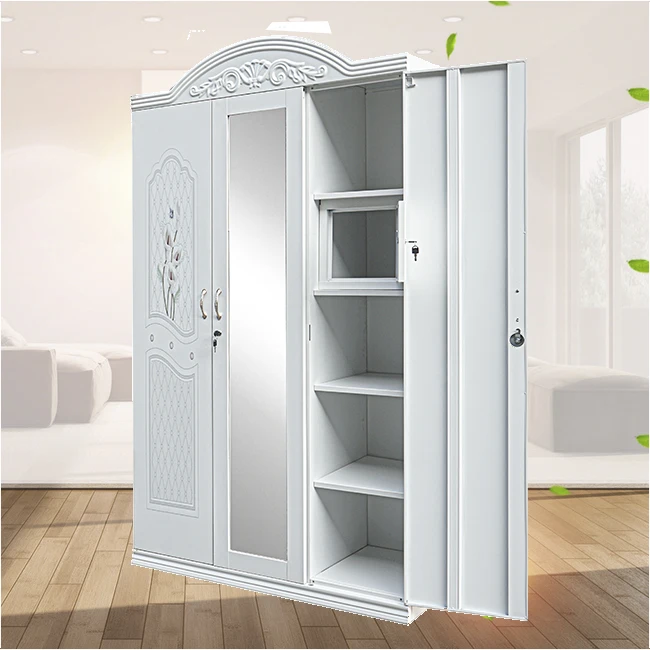 Godrej Almirah Designs with Mirror KD Steel Bedroom Furniture 3 Door Wardrobe Commercial Furniture,home Furniture Modern Metal