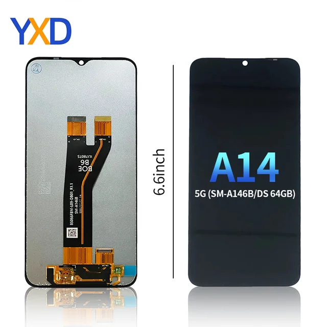 LCD Display Touch Screen Digitizer Assembly for Samsung Galaxy A14 5G A146 SM-A146B A146U1 A146W SM-A146P/DSN 6.6" Black