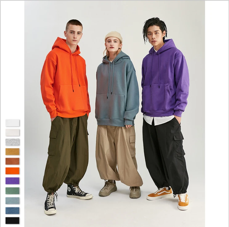 Buy Oversized Plain Pullover Sweatshirt 