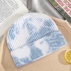 Winter Beanie Tie Dye Beanie 2021 New Design Custom Skull Caps Winter Hat Tie Dye Beanie Hats With Logo