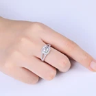 Ring SKA Silver Jewelry Gold Plated 1 Carat Halo Moissanite Engagement Ring With Reasonable Price