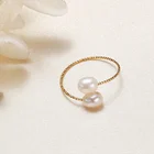Pearl Ring 2021 Popular Simple Female Natural Pearl Ring