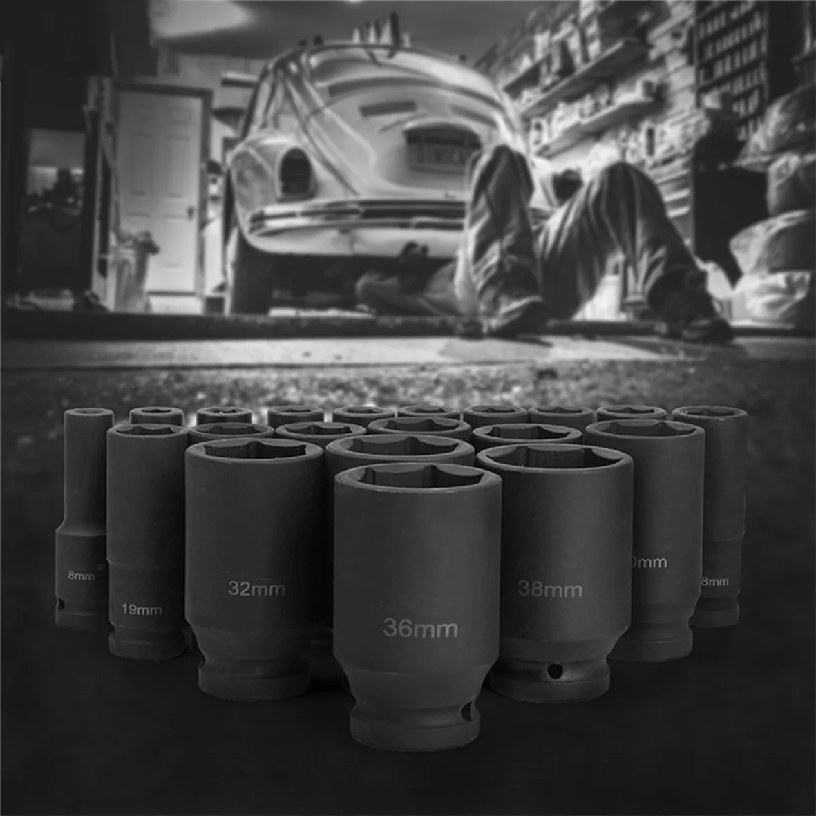 Heavy Duty Universal Pneumatic Socket Set 1/2" Drive Deep Impact Socket
