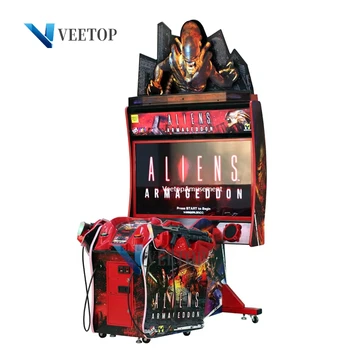 Hot sale Indoor Amusement Coin Operated Arcade 55' LCD monitor Aliens Armageddon Shooting Game Machine For Sale