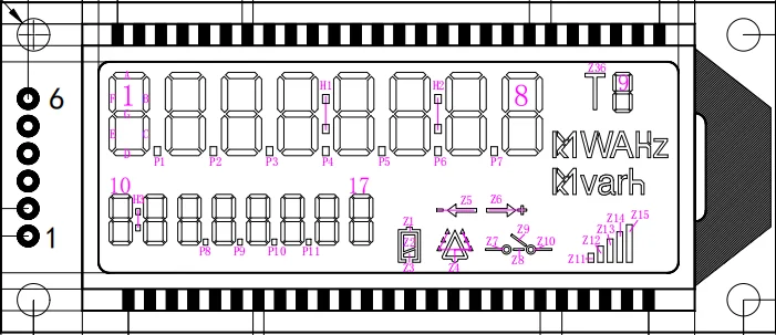 Htn 7 Seven Segment Display Custom Kwh Energy Meter Lcd