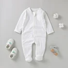 100% Organic 100% Organic Cotton GOTS Certified 100% Organic Cotton Zipper Footie Baby Jumpsuit Romper