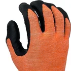 Work 15 Gauge Anti Cut EN388 CE ANSI A4 PE Liner Palm Coated Microfoam Nitrile 4X42E Work Glove