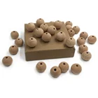 Wooden Beads Natural Beech Wooden Beads 12mm 15mm 19mm Wood Loose Beads For Jewelry Making