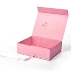 Pink Red Rose Custom Logo Printing Valentine Mothers Day Magnetic Gift Boxes Pink Red Rose Flower Box