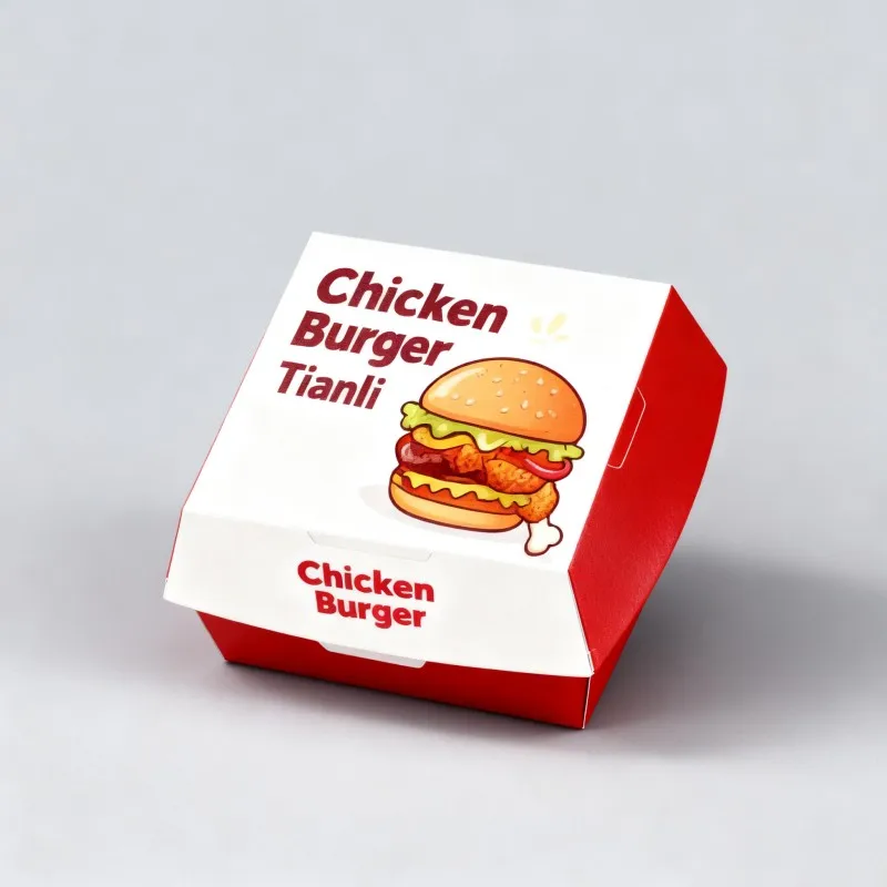 product factory design hamburger takeaway box digital printing popular oil proof fast food holder biodegradable potato chips paper box-3