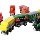 Train Wooden Train 12pcs Wooden Boxed Magnetic Train Train Track Matching Locomotive Boy Gift Set