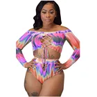 Beachwear Beachwear Split Sexy Gradient Color Strappy Bikini Swimsuit Beachwear Swimwear Plus Size Women