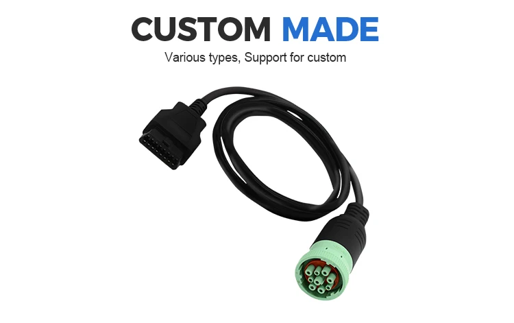 product factory black bod2 obd j1939 can bus cable sae j 1939 eld cable-4