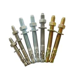 Standard Zinc Plated Carbon Steel Wedge Anchor Through Anchor DIN DIN ANSI GB JIS BSW GOST Standard M6-m64White Blue Zp