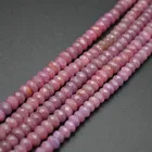 Ruby Beads 6.5~7.5mm Width Natural Good Quality Ruby Faceted Rondelel Spacer Loose Beads Gemstone Supplies